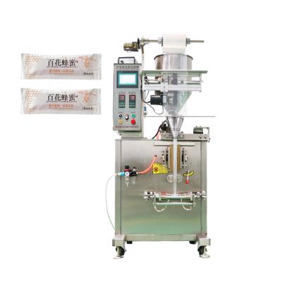 China Food Pouch Filling Machine Packaging 3 Seal Honey Sachet Packaging Machine Side Stick for sale