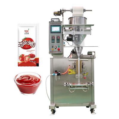 China Liquid Food Paste Packing Automatic 10 Gram Ketchup Small Sachet Filling Packing Machine for sale