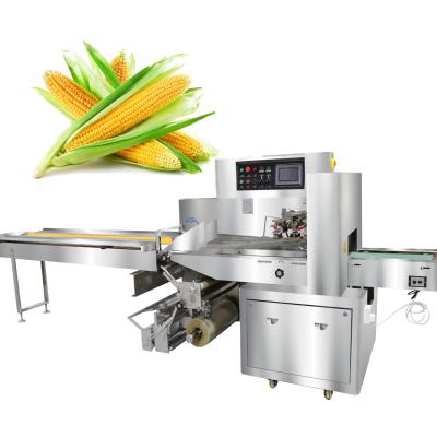 China Automatic Horizontal Vegetable Food Fruit Pillow Bags Packaging Machine Automatic Weight Print And Label for sale