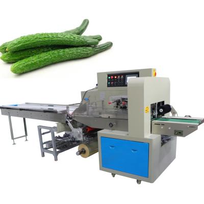 China Vegetable Food Cucumber Packaging Machine Plastic Flow Automatic Vegetable Packing Machine for sale