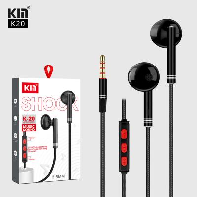 China None KM Chinese factory in ear woven live streaming karaoke line controlled tuning mobile phone earplugs with patterned wiredearphone for sale