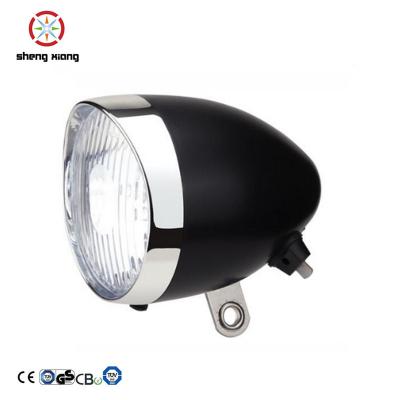 China Black Color PP Material 5 LED Bicycle Dynamo Light 6V 3W With Cable Ball for sale