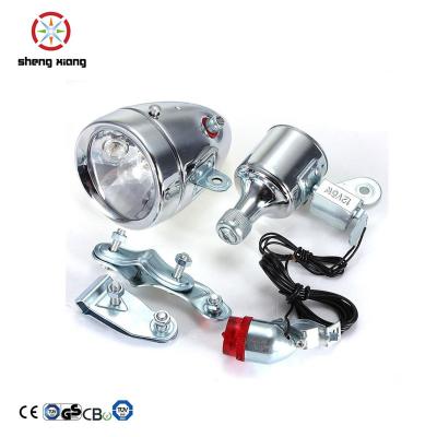 China Retro steel bicycle dynamo tail light and front light for sale