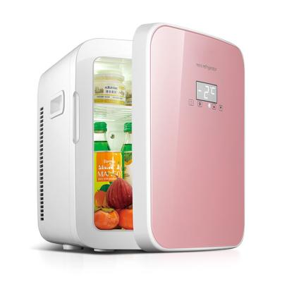 China New Style 14L Mini Car Absorption Mini Portable Dual Use Home Quiet Low Noise Car Refrigerator for sale