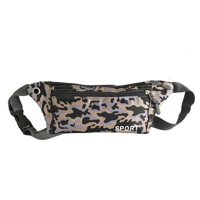 China Water Proof Waterproof Nylon Sports Fanny Pack For Outdoor Running Camouflage Man Waist Bag for sale