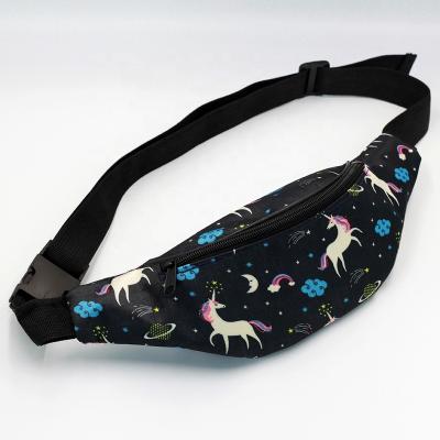 China Water Proof PU Leather Waist Bag Unicorn Fanny Pack Waterproof for sale