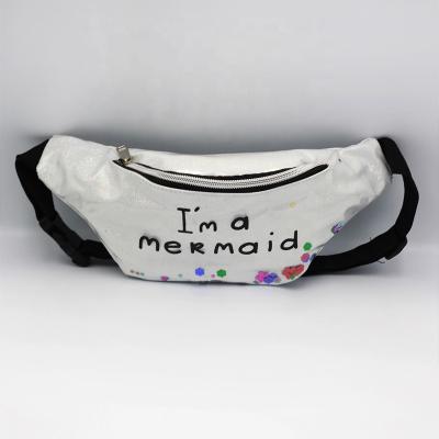 China 2019 Water Proof Fashion Transparent PVC Fanny Pack Waist Bag With Glitter Sequins Custom Logo for sale