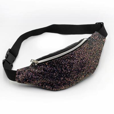 China 2019 Fashion Colorful Waist Bag Fashion Glitter Fanny Pack Reflective Sequins For Ladies for sale