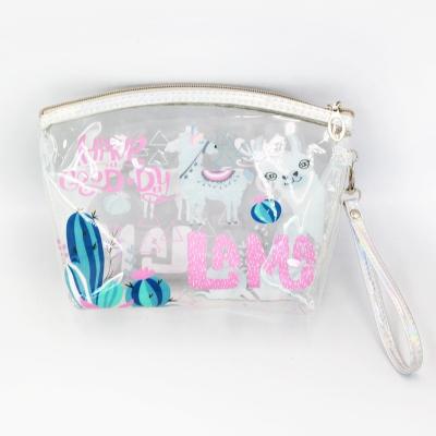 China Lady High Quality Clear Transparent Cosmetic Bag PVC For Women for sale