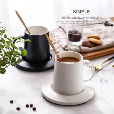 China Modern Elegance Glazed European Coffee Tea Cups Modern Cheap Glazed Ceramic Mug 360ml for sale