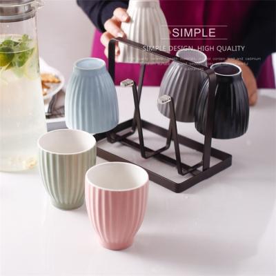 China 280ml Sustainable Tea Coffee Mugs Modern High Quality Handmade Ceramic Mug No Handle for sale