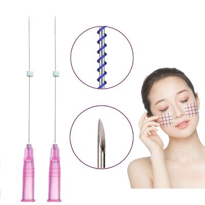 China Beauty salon hot sale anti aging medical spa use 29G 38mm PDO screw threads with sharp needle for sale