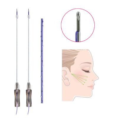 China Clinic Good Quality W 19G 100mm Beauty Blunt Clinic Use 4D Tooth Pdo Thread Lift For Cheek for sale