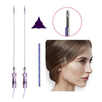 China PDO 18G 120mm Beauty Salon Use Stronger Lifting Tooth 3d Pdo Lift Wire With Blunt W for sale