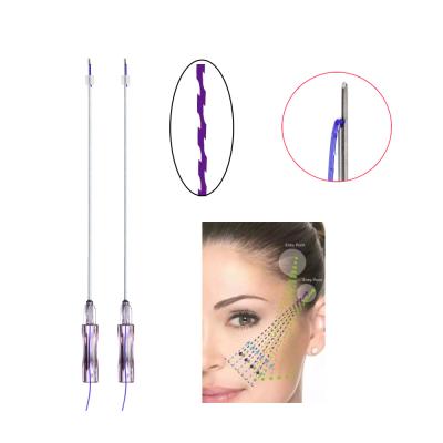 China High Quality Pdo L Type Blunt Face.Breast 18G 120mm Z Tooth Thread Mount Needle For Skin Lifting for sale