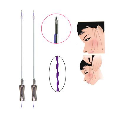 China Face.Breast Tooth Pdo Z Strong Lifting Casting Type Blunt Thread 19G 120mm W Needle For Face for sale