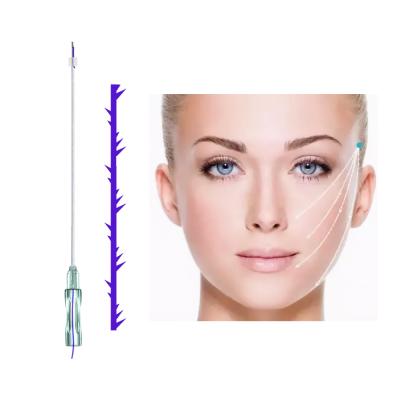 China Durable Lift L Needle 6D Pdo Tooth Face.Breast Effect 21g 90mm Jaw Skin Blunt Thread for sale