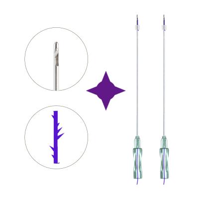 China New 21G 100mm Hilos Type Popular Face.Breast 4D Tooth Thread Lift Pdo W Needle For Body Skin for sale