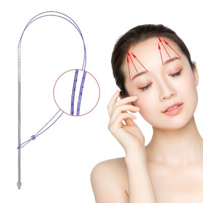 China Manufacturer Price Pdo Thread Eyebrow Lift Sharp Double Needle 18G 130mm For Eyebrow Lifting for sale