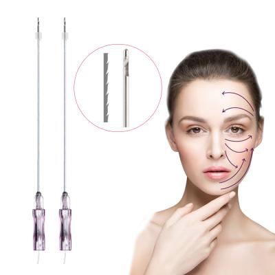 China Durable Face.Breast W Needle 18g 100mm Spas Use 2-1 Pcl Tooth Wire For Cheek Lift for sale