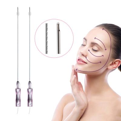 China Strong Lifting Face.Breast L Needle 18g 100mm Blunt Beauty Salons Use Brabed 2-1 Pcl Tooth Wire For Double Chin Lift for sale