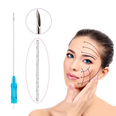 China Best Selling Sharp Face.Breast Needle 23g 38mm Tooth 4-1 Pcl Lifting Wires For Lifting Eye for sale