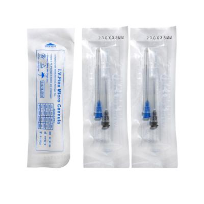 China More Popular Beauty Salon Korea Medical Spa Use 23G 38mm Micro Tip Cannula For Dermal Filler for sale