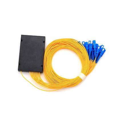 China FTTH 1X16 SC/APC ABS Box PLC Splitter, 1M G657A1, OD: 2.0 mm or 3.0 mm 1x16 ABS Box for sale