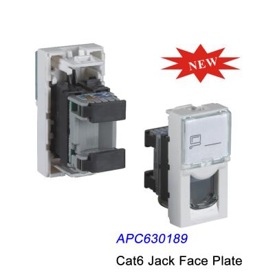 China China Telecommunication Supplier Popular Cat6 Jack Single Port France Face Plate for sale