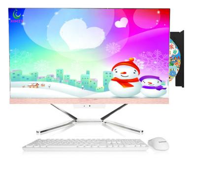 China Touch Screen XINZY 23.8 Inch All In One Screen With Built-in Camera And Touch Screen HDD Desktop Aio PC for sale