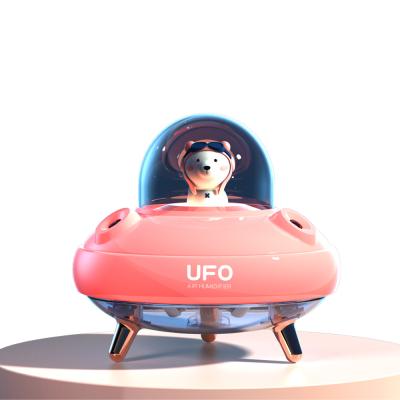 China New UFO Car Dual-spray Humidifier Pet Car Night Light USB Air Purifier Desk Ornaments Cute Home Mini Bedroom for sale