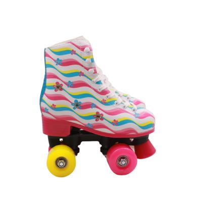 China New Popular Professional Kids Roller Skates Synthetic Leather+velvet Stylish Series Adjustable Speed for sale