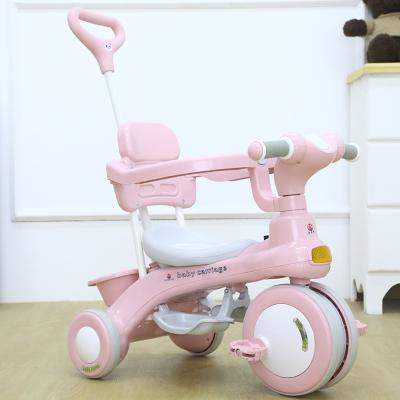 China Easy to install 2021 Christmas promotion metal tricycle kids china baby tricycle for children with rear seat 3 in 1 cargo tricycle for children china tricycle for children children for sale