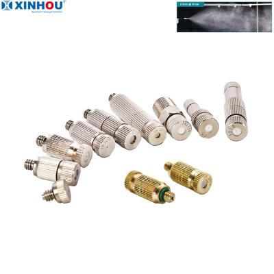 China Anti-Drip 50 Micron Mist Aeroponic Stainless Steel Low Pressure Water Mist Brass Plated High Pressure Spray Nozzle for sale