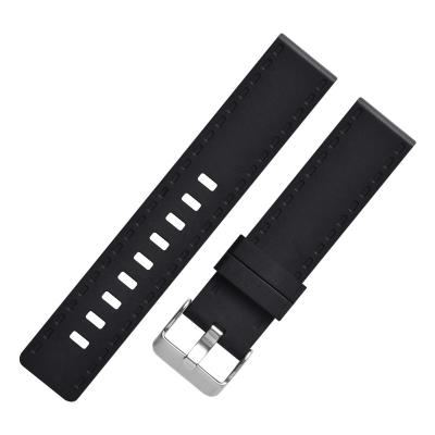 China Schwarze des Farbetpu Uhrenarmbänder Uhrenarmband-20mm für Smart Watch zu verkaufen