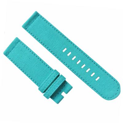 China paño azul ciánico cambiable de la lona de la banda de reloj de 16m m con multicolor en venta