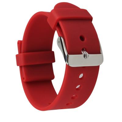 China 20mm TPU Uhrenarmband, SHX-Gummiarmbanduhr gurtet rote Farbe zu verkaufen