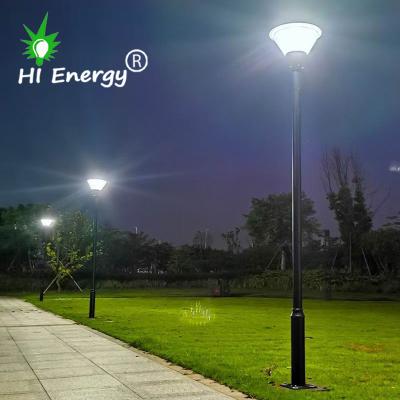 China HiEnergy 20W Solar Powered Outdoor Garden Pathway Lights Outdoor Solar Powered Post Post Light Fixture for sale