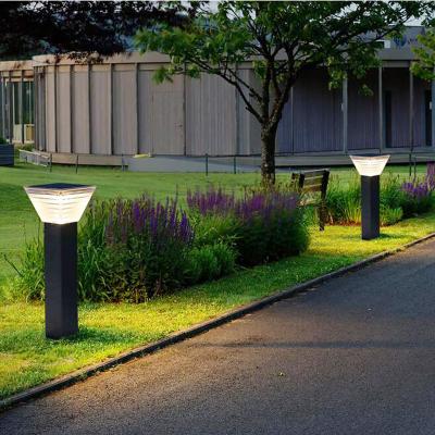 China 2020 Garden Track Gate Aluminum Garden Yard Led Bollard Light Solar Lawn Light for sale