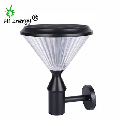 China HiEnergy Outdoor Solar Garden Lights Aluminum Wall Mounted Solar Powered Outdoor Wall Light for sale