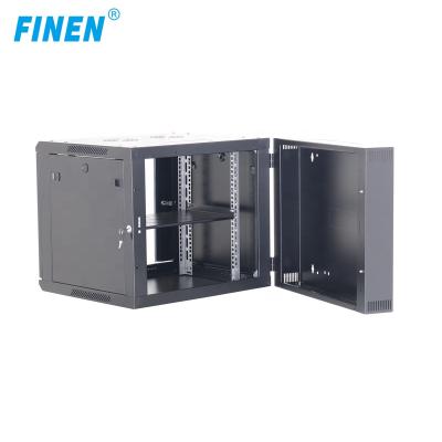 China Double section wall telecomunication/Wall mounted network cabinet with swing back panel from Finen factory en venta