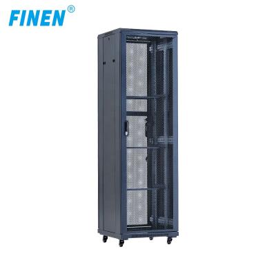 중국 FINEN 42u server Rack cabinet Glass Door or perforated mesh door with PDU Fan tray and patch panel 판매용