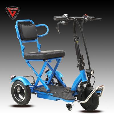 China China factory sale 48V350W passenger folding cheap 3 wheel fat eld adult people electric tricycle for sale