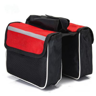 China 600D Mountain Bike Nylon Hose Bag Cheap Bicycle Bags Reflective Logo Brand Custom Waterproof Men Riding Tool Bike Bag for sale