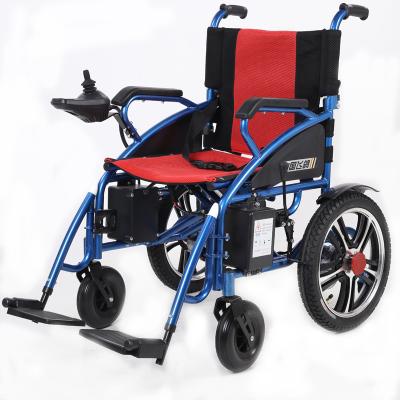 China Amazon Hot Sale 2022 Lightweight Aluminum Alloy Wheelchair For The Elderly Handicapped Folding Power Control Electric Wheelchair 135 Kg for sale