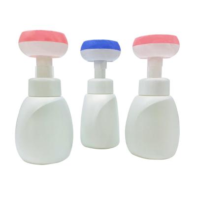 China 250ml 300ml Cosmetic Empty Bottle For Baby Hand Wash Plastic HDPE Bottle With Flower Foam Pump for sale