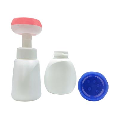 China 300ml Cosmetic Empty Child Blue Pink Hand Wash Sanitizer Liquid Soap Dispenser Detergent Flower Foam Plastic Pump Bottles for sale