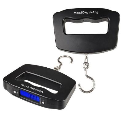 China 50kg Portable Home Handle LCD Screen Hanging Stainless Steel Hook Luggage Weight Scale NS-10 for sale