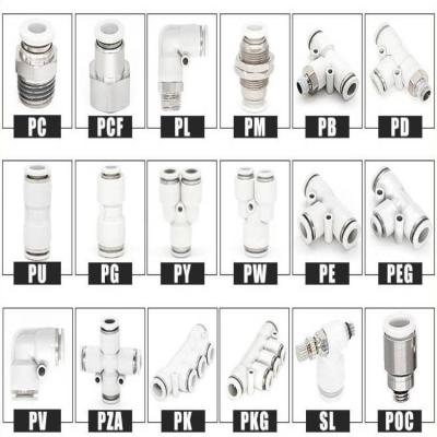 중국 High Quality Hotels Cylinder Accessories Pneumatic Fittings A Contact Tube Air Connector 판매용