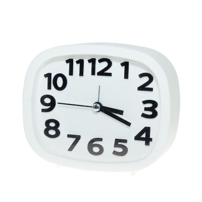 China Minimalist T105S Mini Mechanism Large Alarm Tabletop Women Gear Quartz Desk Table Synchronizes Analog Clock for sale